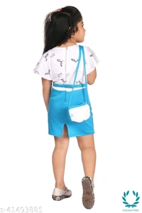 Linotex Bodycon Girls dress and Bags Combo - 6-7 Years